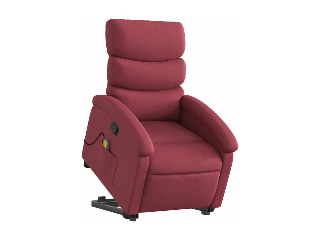 Fauteuil inclinable de massage Rouge bordeaux Tissu IGOF31512