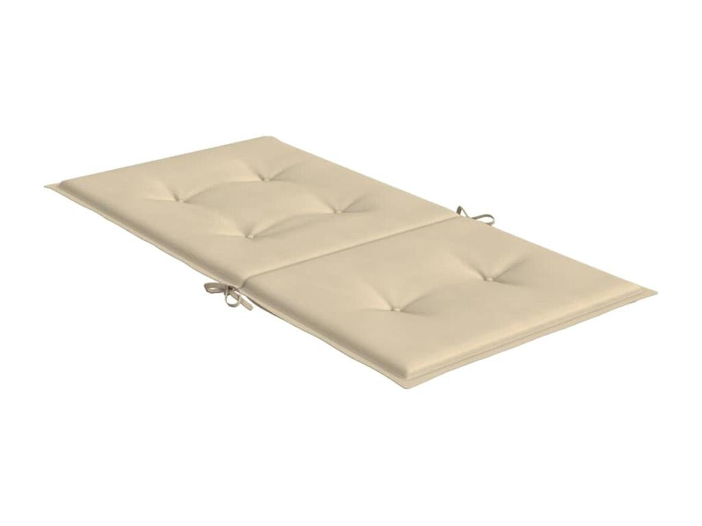 Coussins de chaise de jardin à dossier bas lot de 6 beige VUTI04904