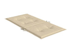 Coussins de chaise de jardin à dossier bas lot de 6 beige VUTI04904