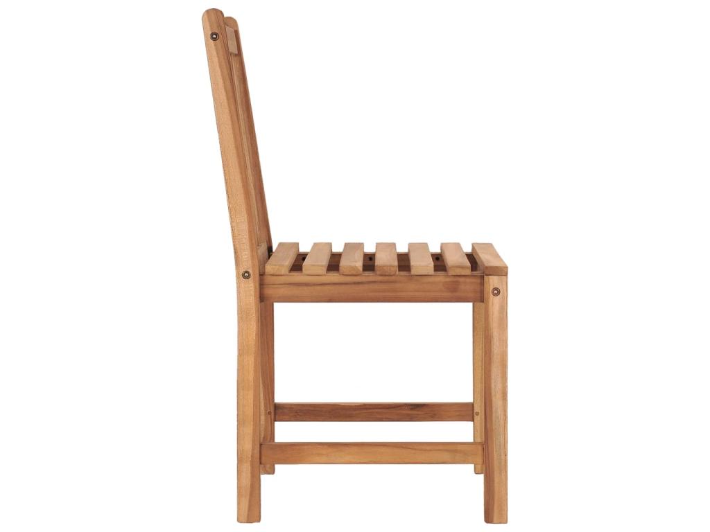 Chaises de jardin 4 pcs avec coussins Bois de teck massif 20 EZBB96223