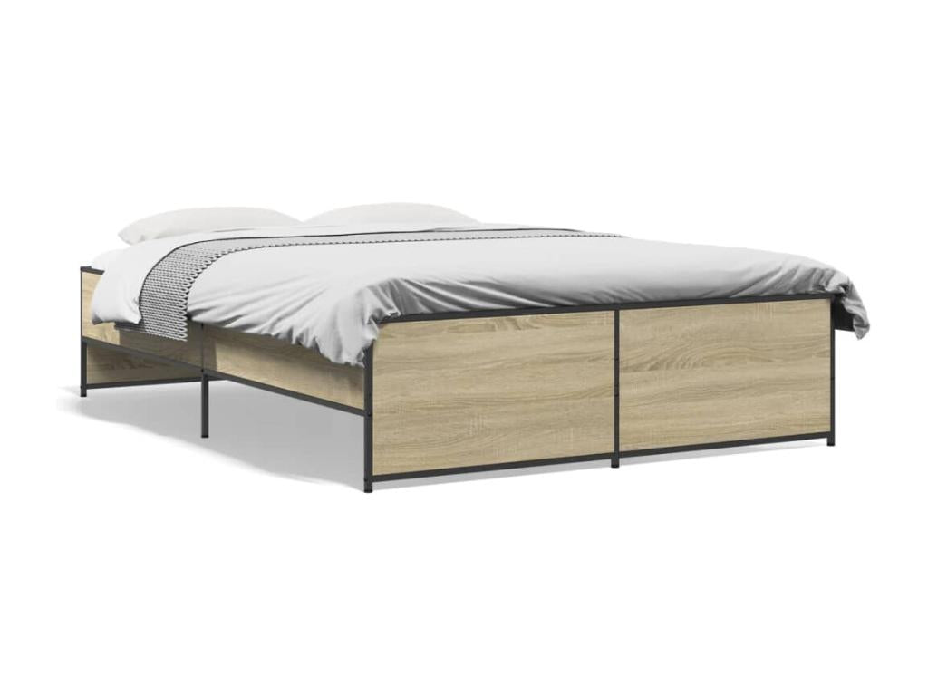 Cadre de lit sans matelas chêne Cosymeub 135x190 cm AVXU34584