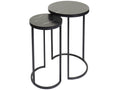 Lot de 2 tables d'appoint Cosymeub-K46 noir-noir ALLY56265