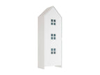 Cosymeub - Pack 2 Armoires Cabane 1 Porte Bleue et Blanche WTDV39987