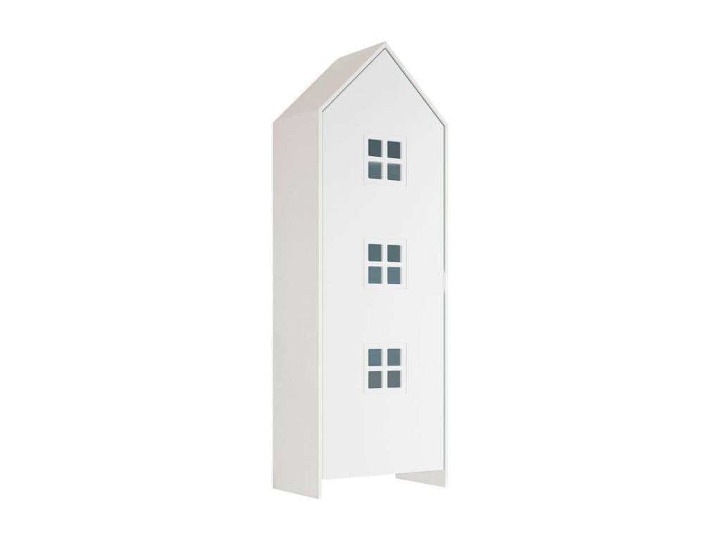 Cosymeub - Pack 2 Armoires Cabane 1 Porte Bleue et Blanche WTDV39987