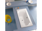 Pack baignoire droite 180x80 Cosymeub mitigeur bain douche chromé vidage UMED89742