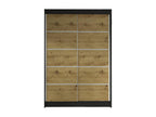 Armoire Cosymeub 150 Chêne Cosymeub - Noir 200x120x58cm Portes d'armoire Glissement OXWW55609