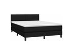 Sommier à Cosymeub de lit avec matelas LED Noir 140x200 Tissu SZMR16517