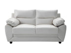 Canapé 2 places Cosymeub en simili - Blanc VJWE00673