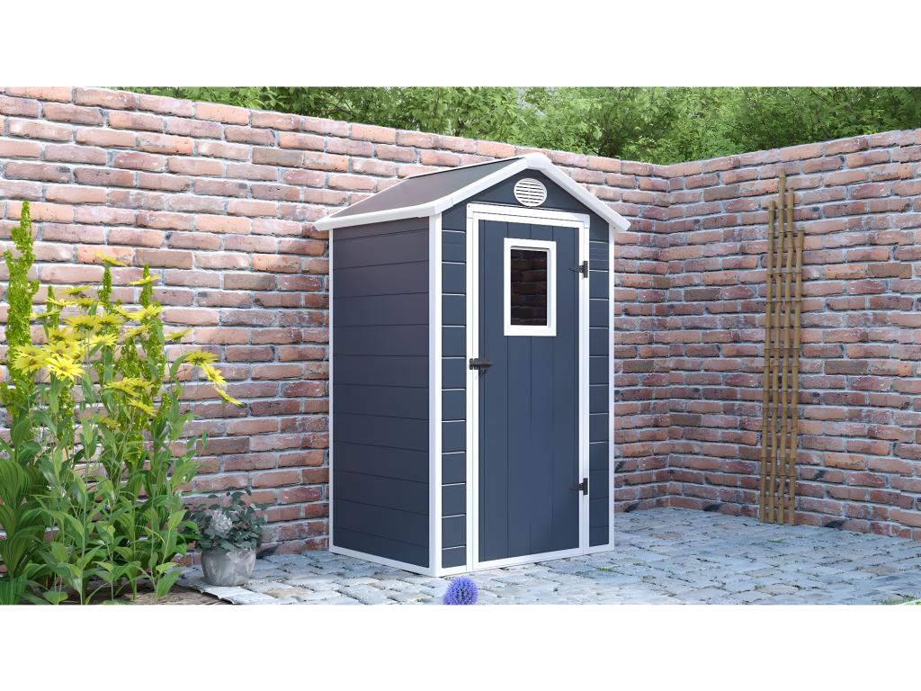 Abri de jardin résine Cosymeub - Cosymeub d'ancrage inclus - 1,34 m² - Anthracite MBZO51277