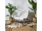 Cosymeub - Fauteuil de Jardin en Métal et Textilène Beige avec Coussin ULSG52263