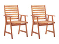 Chaises à manger d'extérieur lot de 2 et coussins Cosymeub massif JCMJ60282