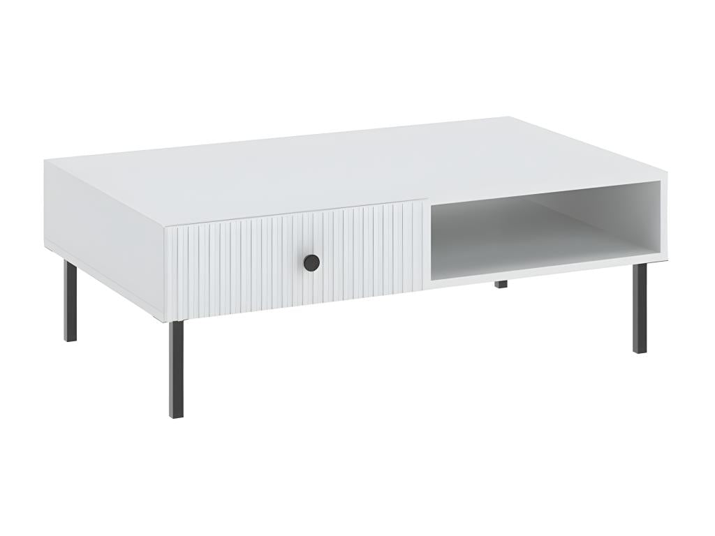 TABLE BASSE Cosymeub Blanc - Noir IDAA69811