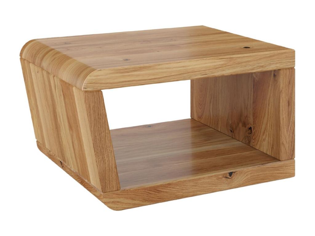 Table de nuit moderne en chêne de hêtre massif sans tiroirs Cosymeub / couleur naturelle YSGK23990