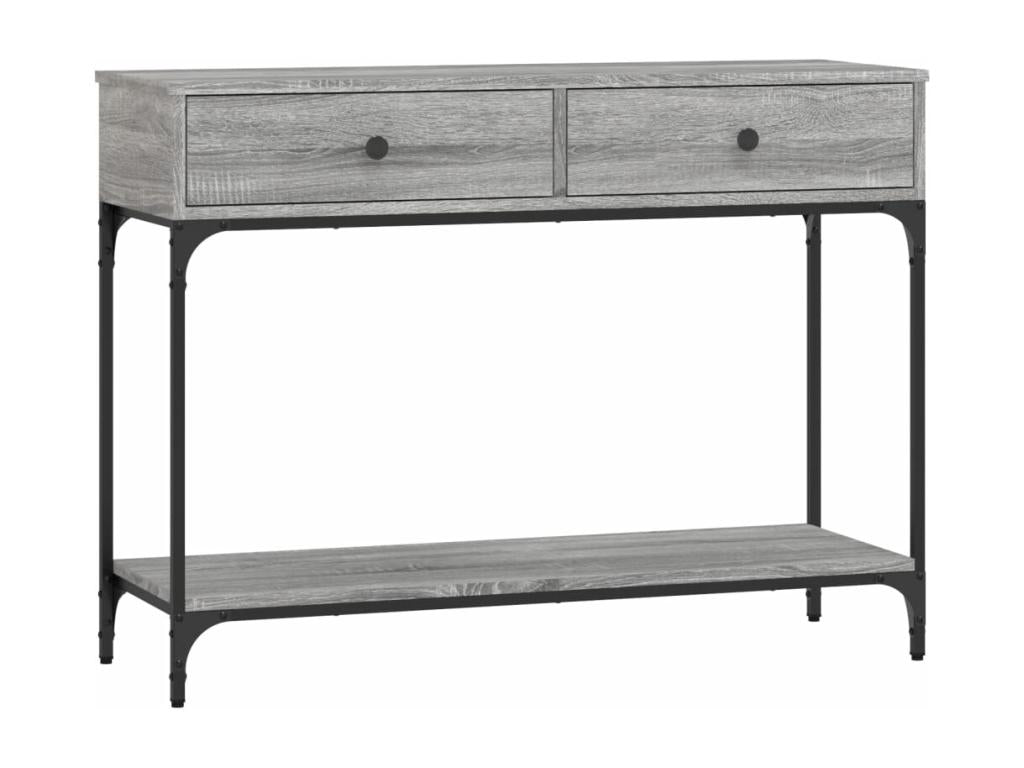 Table console Cosymeub gris 100x34,5x75 cm bois d'ingénierie LSYN09709