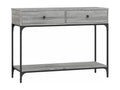 Table console Cosymeub gris 100x34,5x75 cm bois d'ingénierie LSYN09709