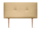 Cosymeub Tête de lit similicuir avec Boutons 95x105cm avec pieds Lits 90 - Vanille DRCC85938