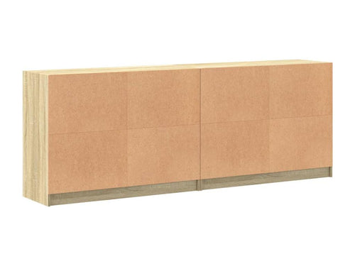 Bibliothèque avec portes chêne Cosymeub 204x37x75 cm PLSN68022