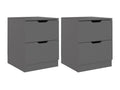 Tables de chevet 2 pcs Gris 40x40x50 2 MBLP68390