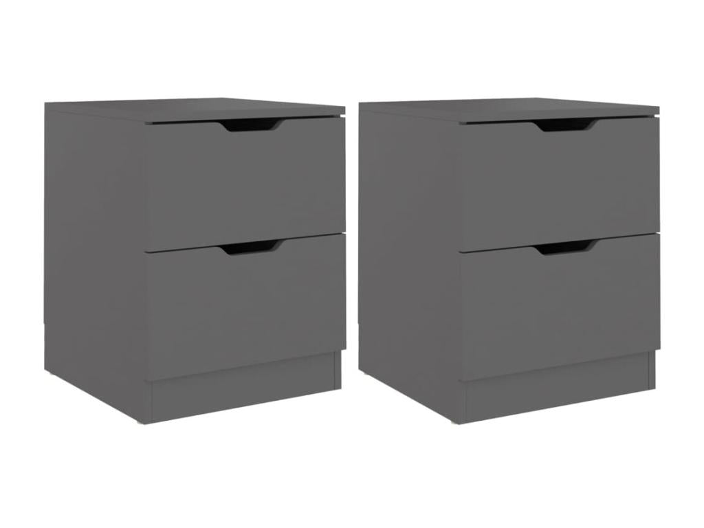 Tables de chevet 2 pcs Gris 40x40x50 2 MBLP68390