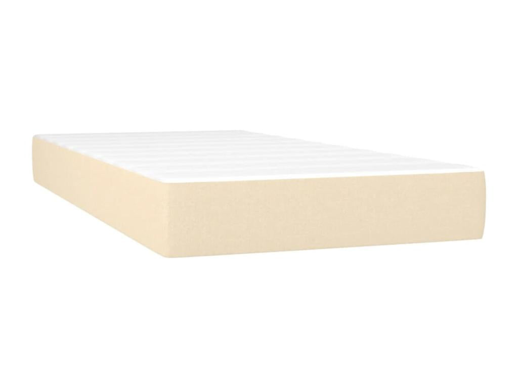 Lit à sommier tapissier avec matelas Crème 90x200 cm Tissu ULDP99636