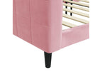 Lit de repos rose 80x200 cm velours GZEL91494