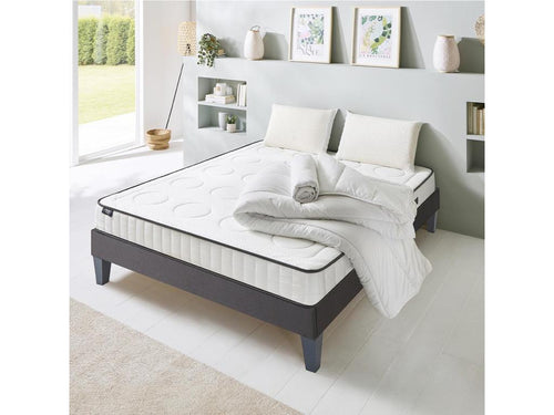 Artigeo - Pack Prêt à dormir CRISTAL 90x200 cm - Matelas Mémoire de forme Sommier Bois Accessoires MVQY92450