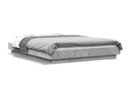 Cadre de lit sans matelas gris béton 120x200 cm YAIM88664