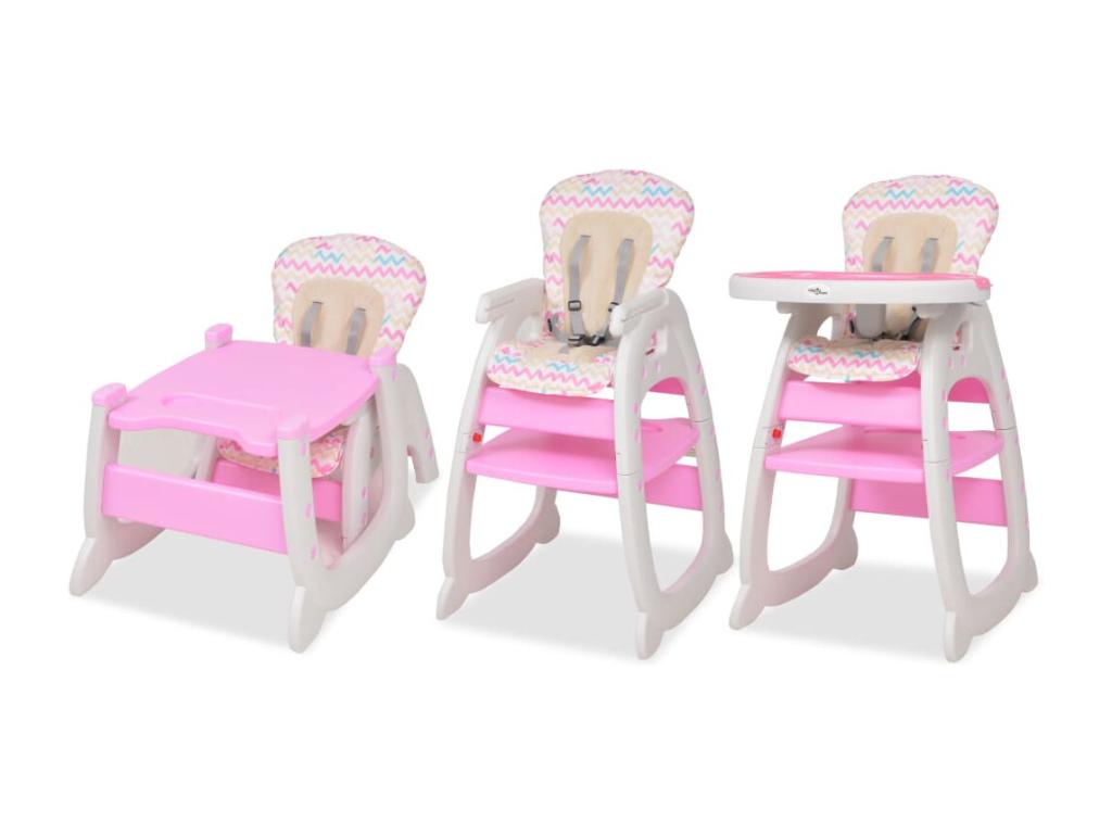 Chaise haute convertible 3-en-1 avec table Rose WREU35447