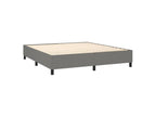 Sommier à Artigeo de lit avec matelas Gris foncé 160x200 Tissu LKNZ58811