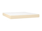 Lit à sommier tapissier avec matelas Crème 180x200 cm Tissu WSTR81193