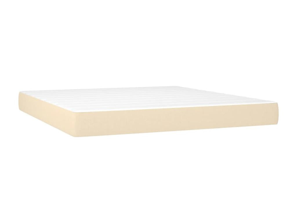 Lit à sommier tapissier avec matelas Crème 180x200 cm Tissu WSTR81193