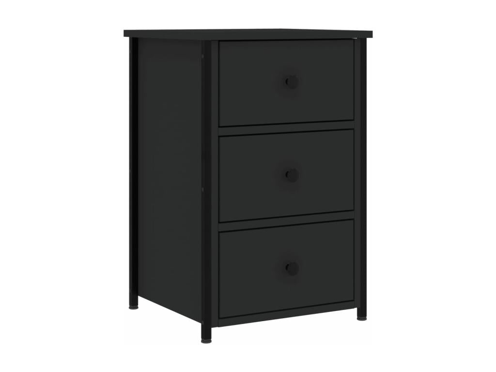 Table de chevet noir 40x36x60 cm bois d'ingénierie WYUK04324