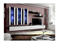 Meuble TV Mural Design Fly III 320cm Blanc / Noir VROS07221