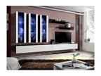 Meuble TV Mural Design Fly III 320cm Blanc / Noir VROS07221
