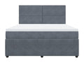 Sommier à Cosymeub de lit et matelas Gris foncé 180x200cm Velours SUUX98517