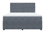 Sommier à Cosymeub de lit et matelas Gris foncé 180x200cm Velours SUUX98517