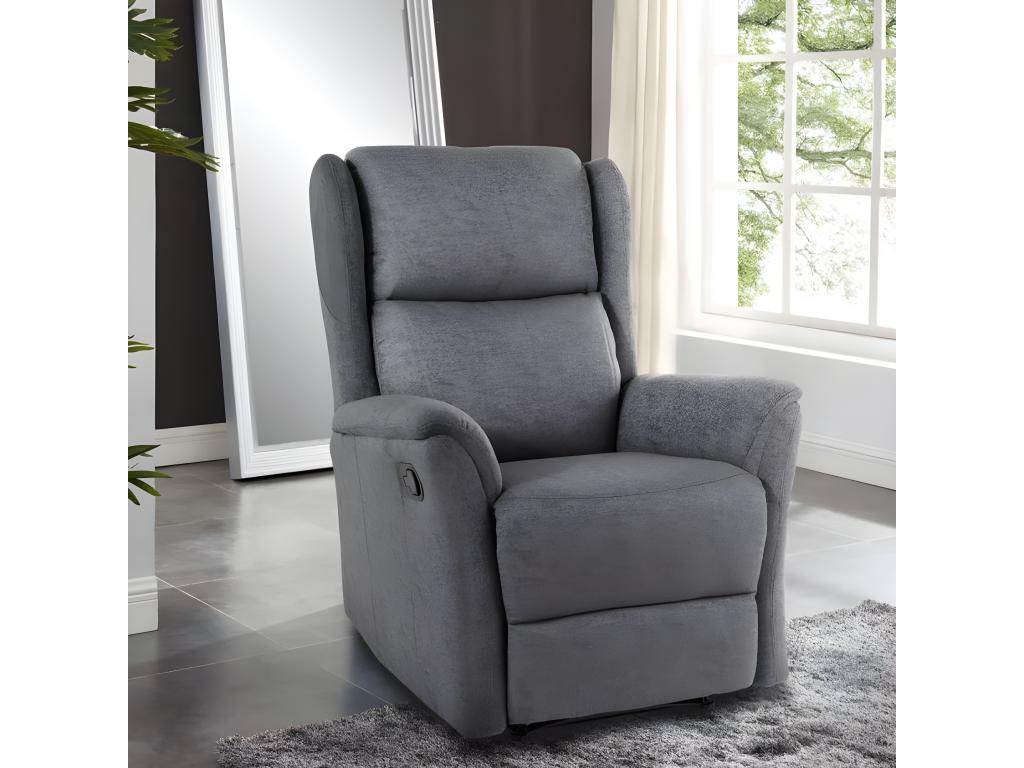 Fauteuil Luxameub inclinable PINPAI en tissu avec repose-pied PINPAI VABP03333