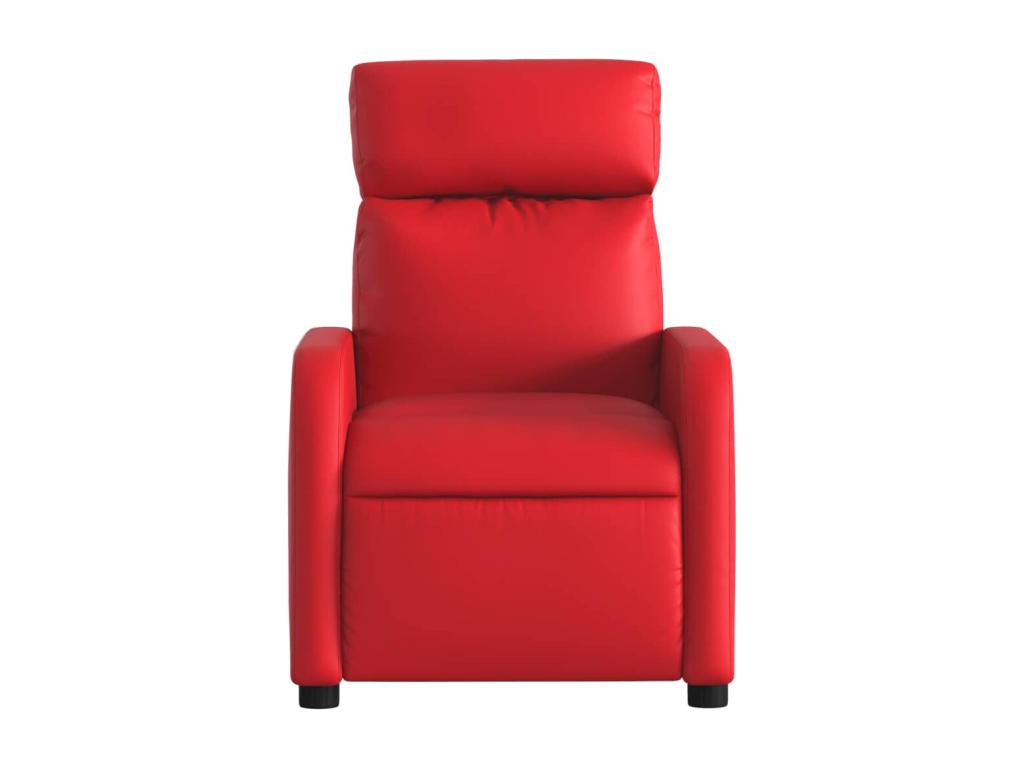 Fauteuil massant inclinable rouge similicuir WFWV44619