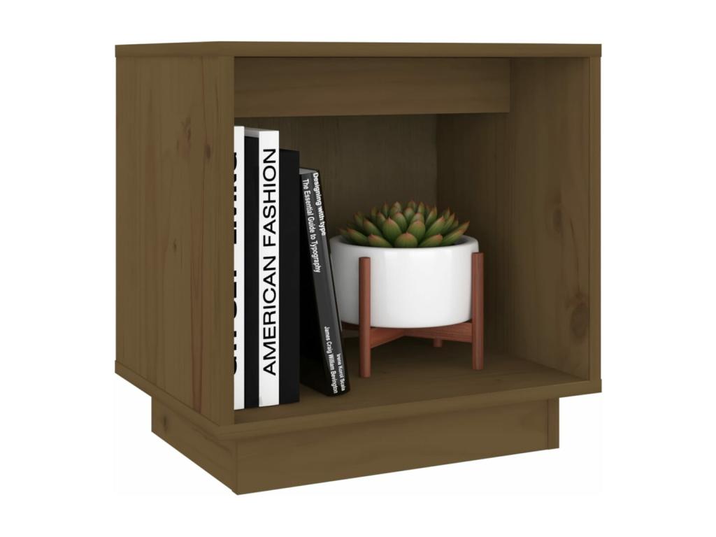 Tables de chevet 2pcs Marron miel 40x30x40cm Bois de pin solide USSY26997