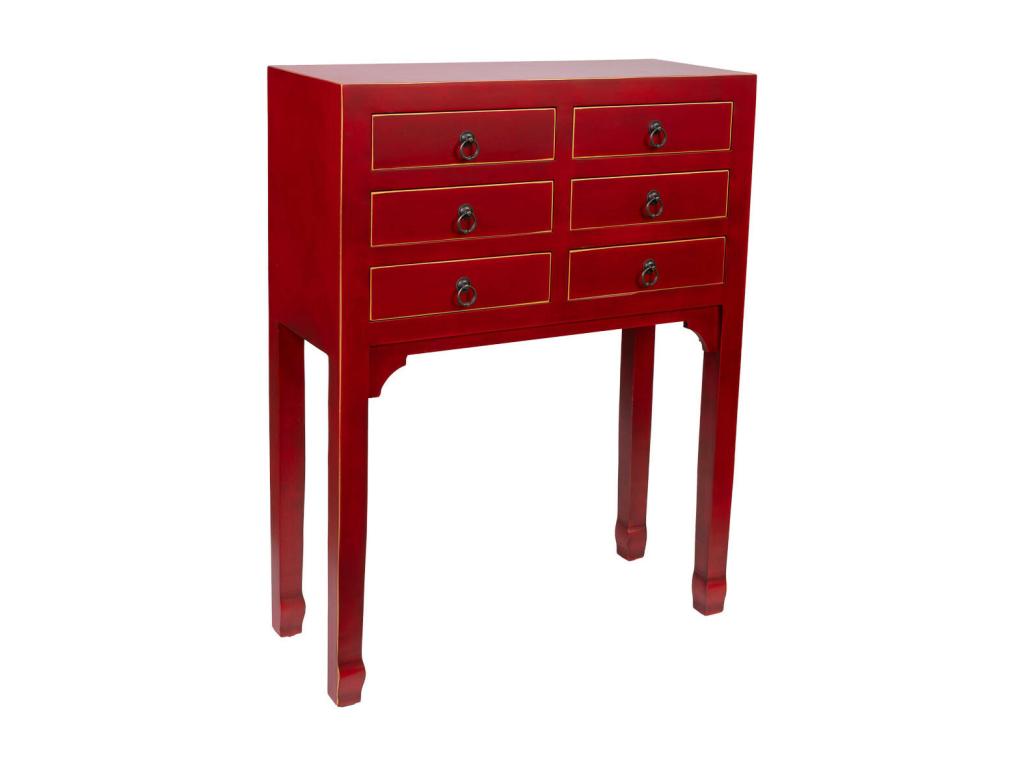 Récepteur en bois avec 6 tiroirs 63x26x82 CVAH41935