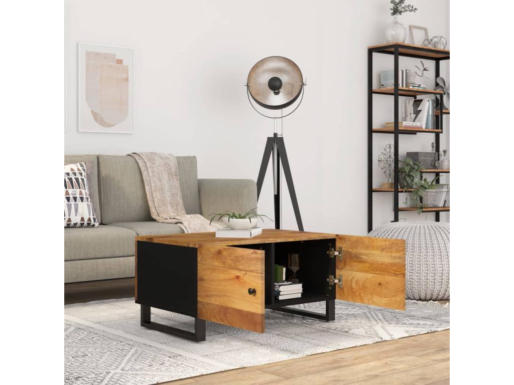 Table basse 80x50x40 cm Bois de manguier solide et d'ingénierie OJJF38388