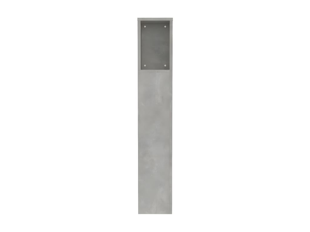 Armoire de tête de lit Gris béton 100x18.5x104.5 cm DGSJ95934