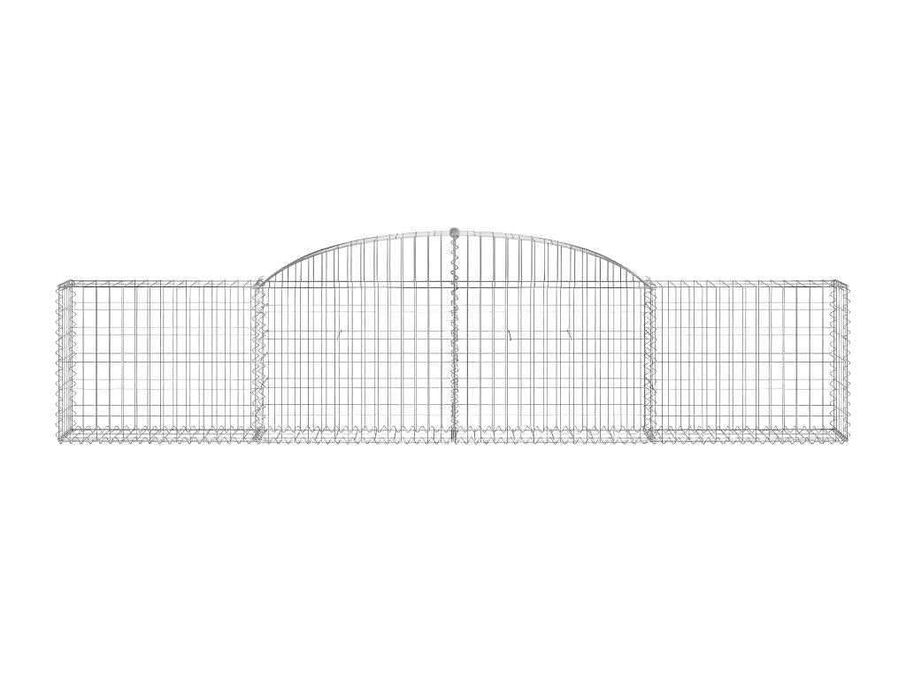 Paniers à gabions arqués 8 pièces 300x30x60/80 cm Fer renforcé YVUL19327