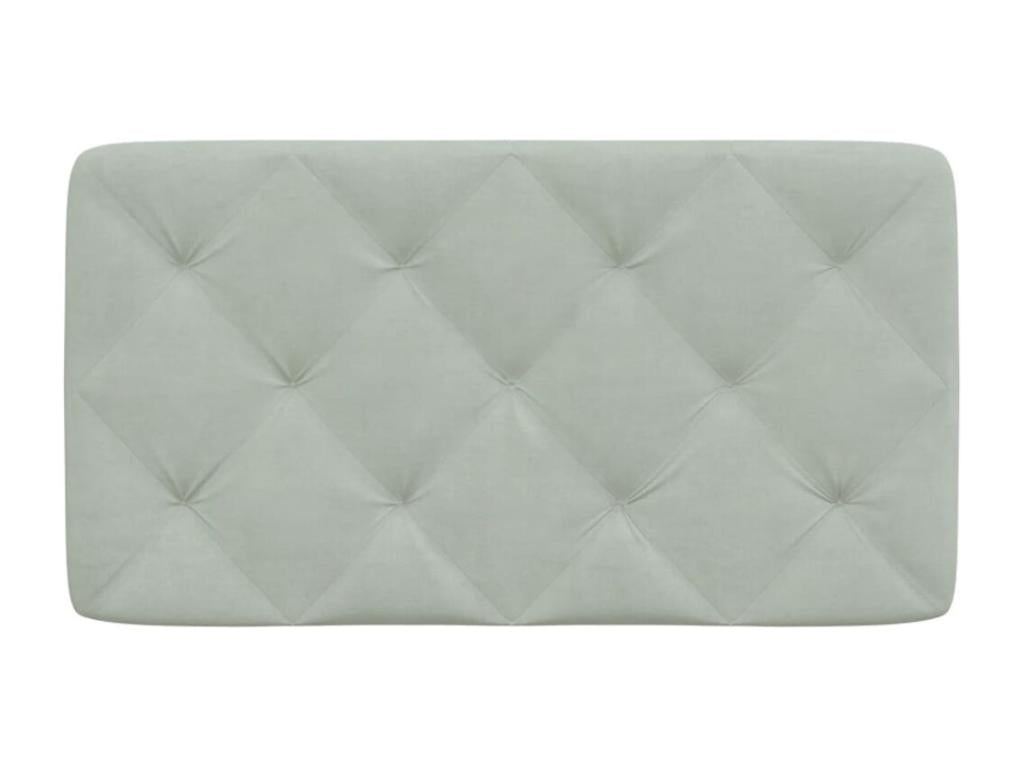 Coussin de tête de lit gris clair 80cm velours IMTQ93082