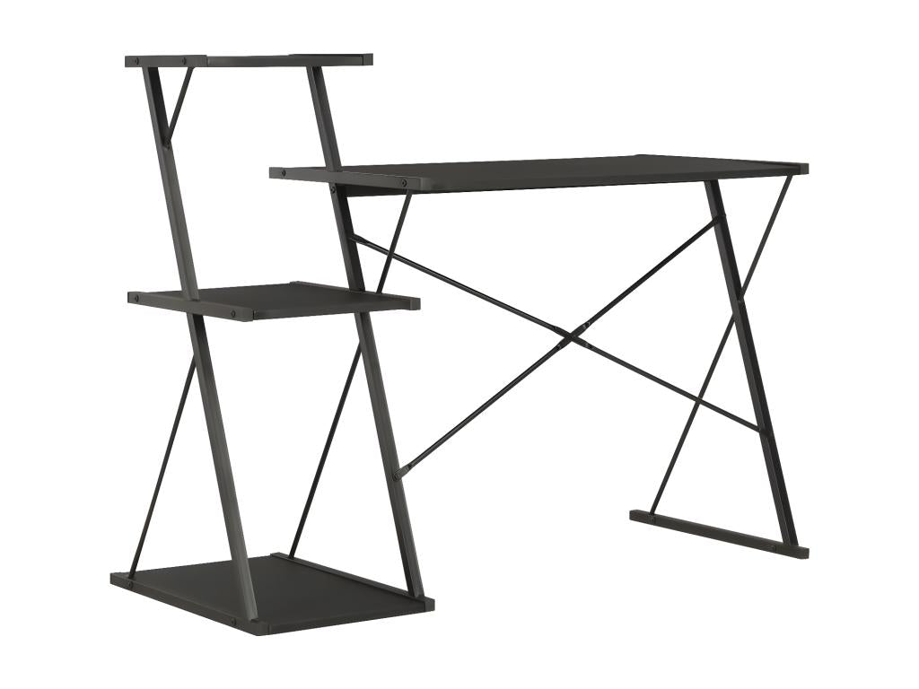 Bureau avec étagère Noir 116x50x93 cm TNFL76470