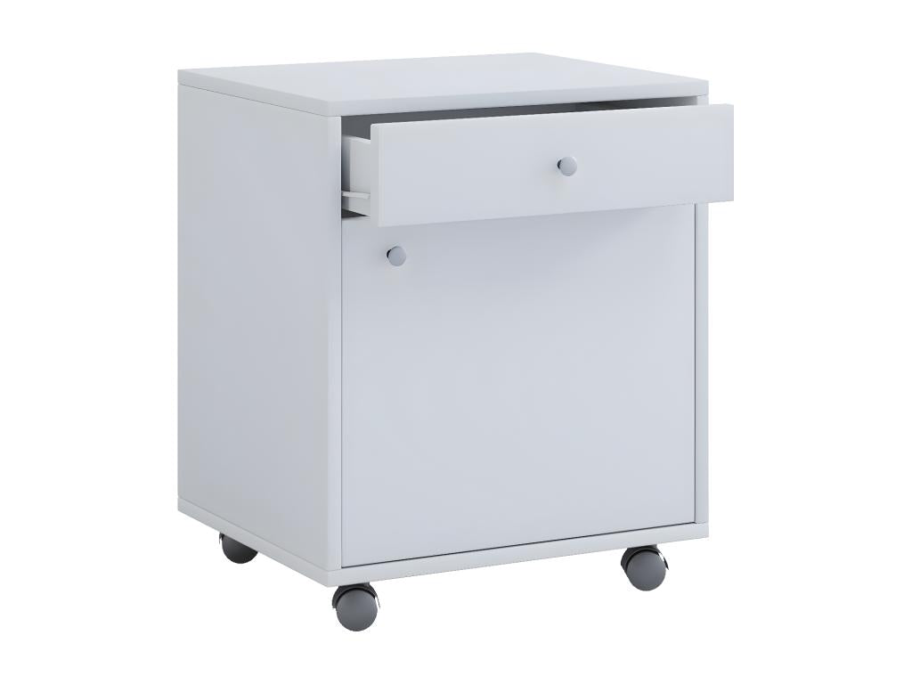 Caisson roulant en bois Cosymeub Caisson de bureau à tiroir Masola blanc FSKS66356
