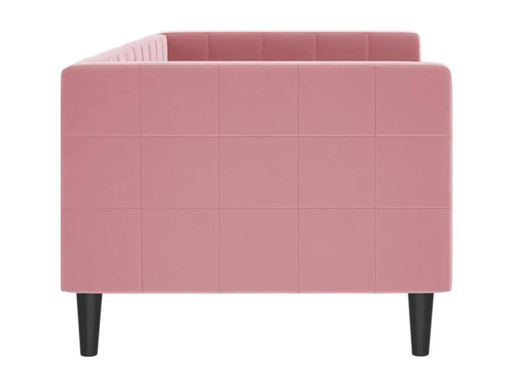 Lit de repos rose 80x200 cm velours GZEL91494