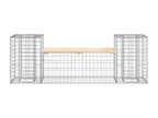 Banc de jardin design gabion 183x41x60.5 bois massif de pin GUEP18078