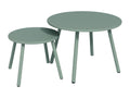 Tables gigognes de jardin en métal - Vert amande - Cosymeub ZRWH73190