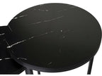 Lot de 2 tables d'appoint Cosymeub-K46 noir-noir ALLY56265